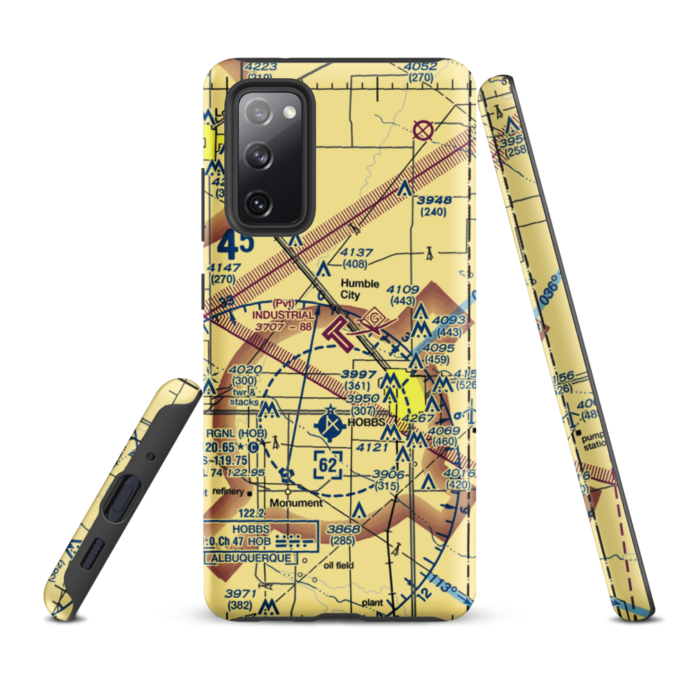 Industrial Airpark (NM83) VFR Sectional Samsung Phone Case Samsung Galaxy S20 FE model shown