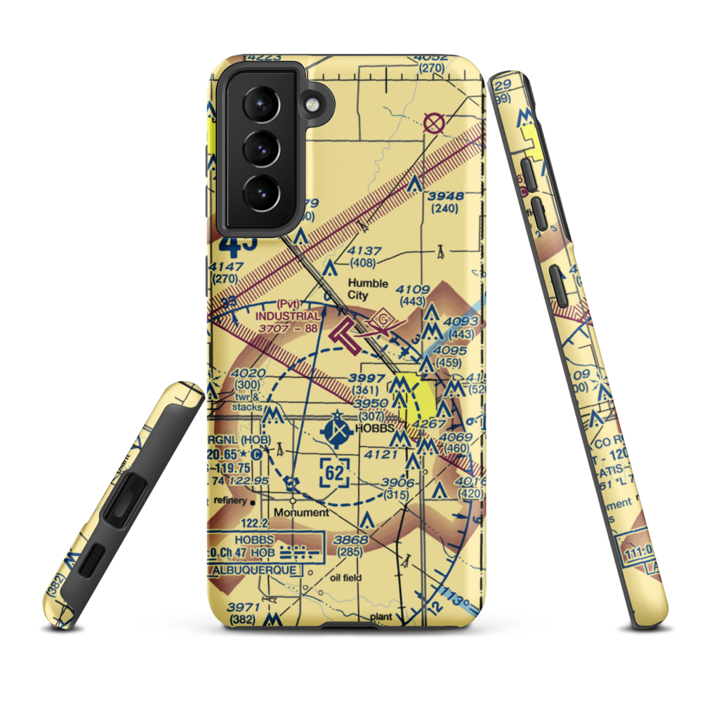 Industrial Airpark (NM83) VFR Sectional Samsung Phone Case Samsung Galaxy S21 FE model shown