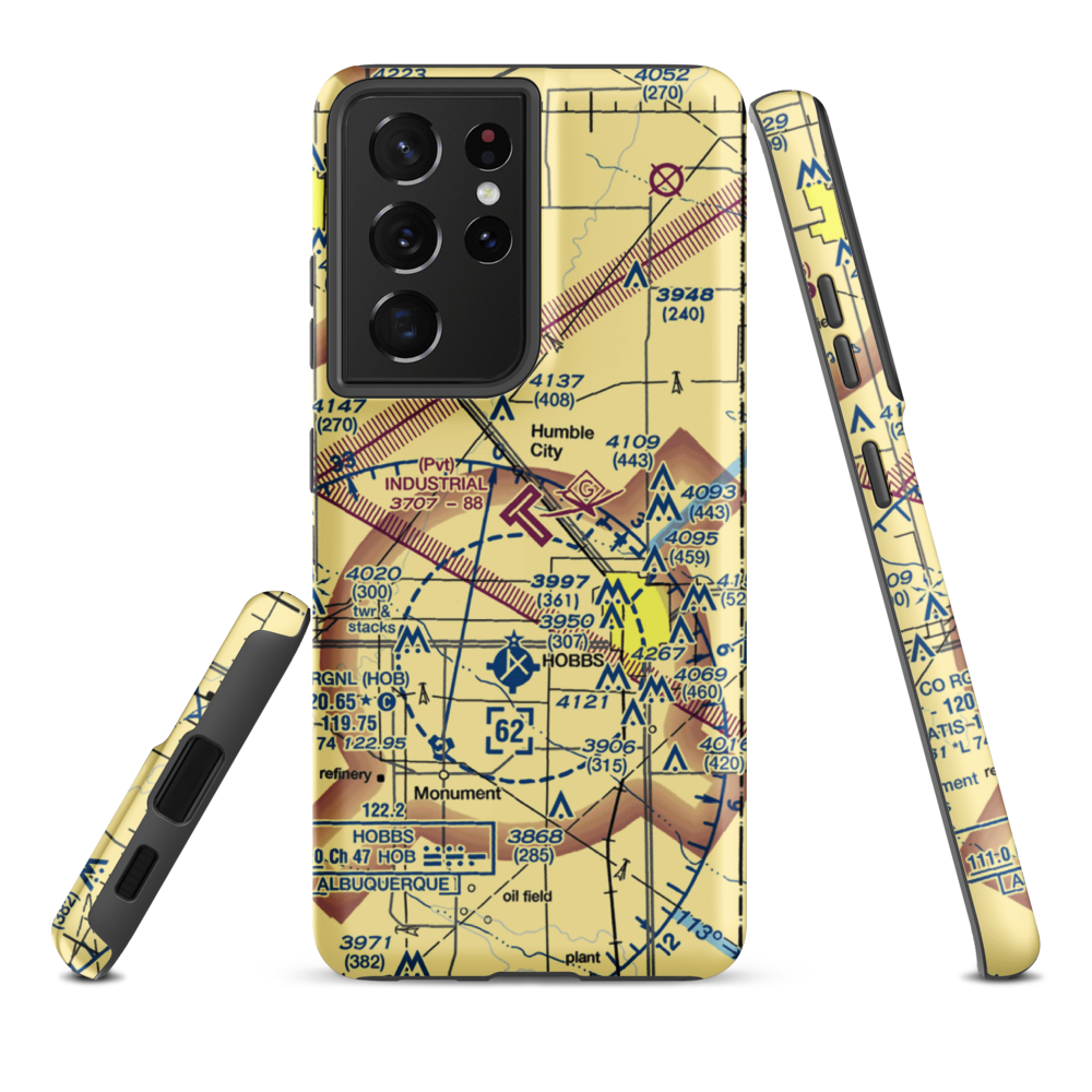 Industrial Airpark (NM83) VFR Sectional Samsung Phone Case Samsung Galaxy S21 Ultra model shown