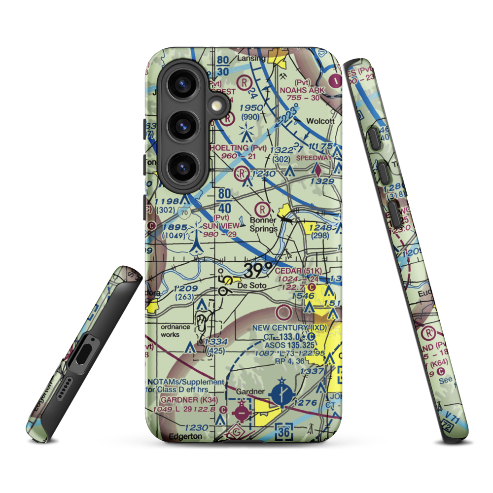 Ingels Aerodrome (4KS2) VFR Sectional Samsung Phone Case Samsung Galaxy S24 Plus model shown