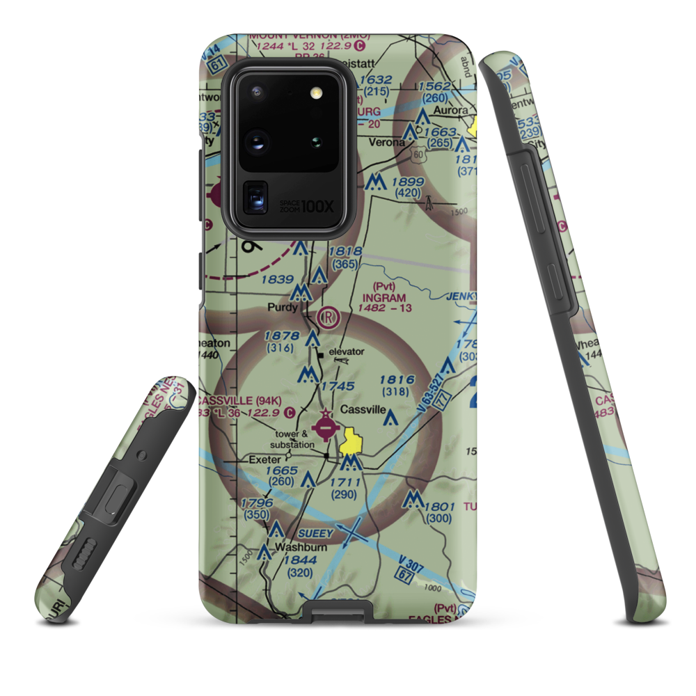 Ingram Private Airport (MU41) VFR Sectional Samsung Phone Case Samsung Galaxy S20 Ultra model shown