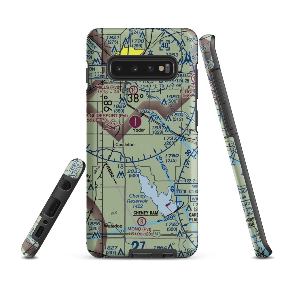 Irish Creek Airfield (SN51) VFR Sectional Samsung Phone Case Samsung Galaxy S10 Plus model shown