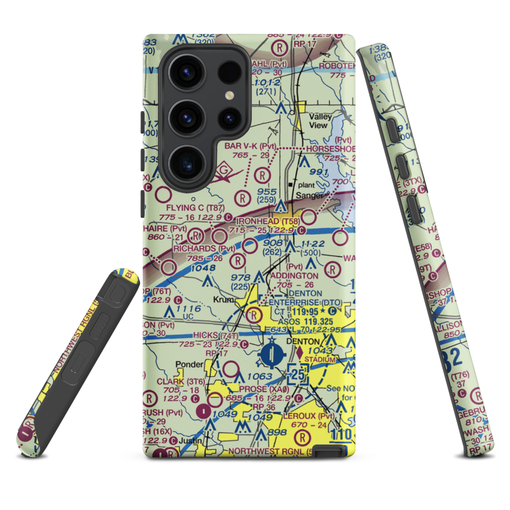 Ironhead Airport (T58) VFR Sectional Samsung Phone Case Samsung Galaxy S23 Ultra model shown