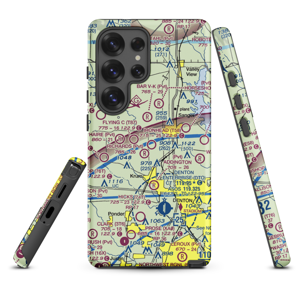 Ironhead Airport (T58) VFR Sectional Samsung Phone Case Samsung Galaxy S25 Ultra model shown