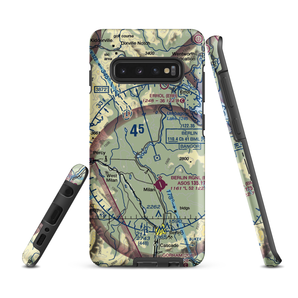Iroquois Landing Seaplane Base (02NH) VFR Sectional Samsung Phone Case Samsung Galaxy S10 Plus model shown