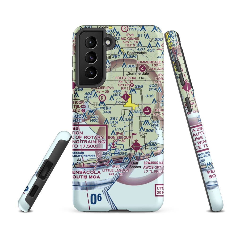 Irwin Farms Airport (4AL2) VFR Sectional Samsung Phone Case Samsung Galaxy S21 Ultra model shown