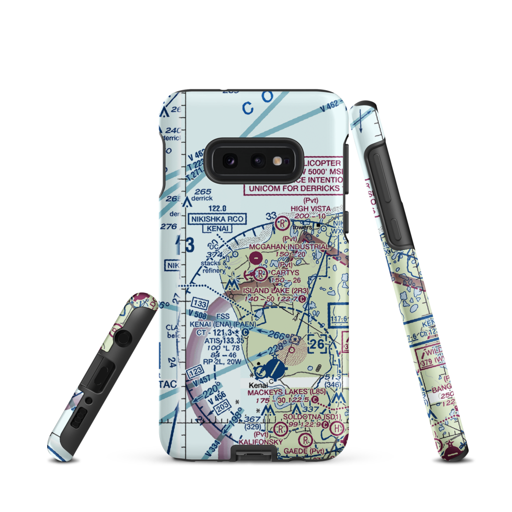 Island Lake Seaplane Base (2R3) VFR Sectional Samsung Phone Case Samsung Galaxy S10e model shown