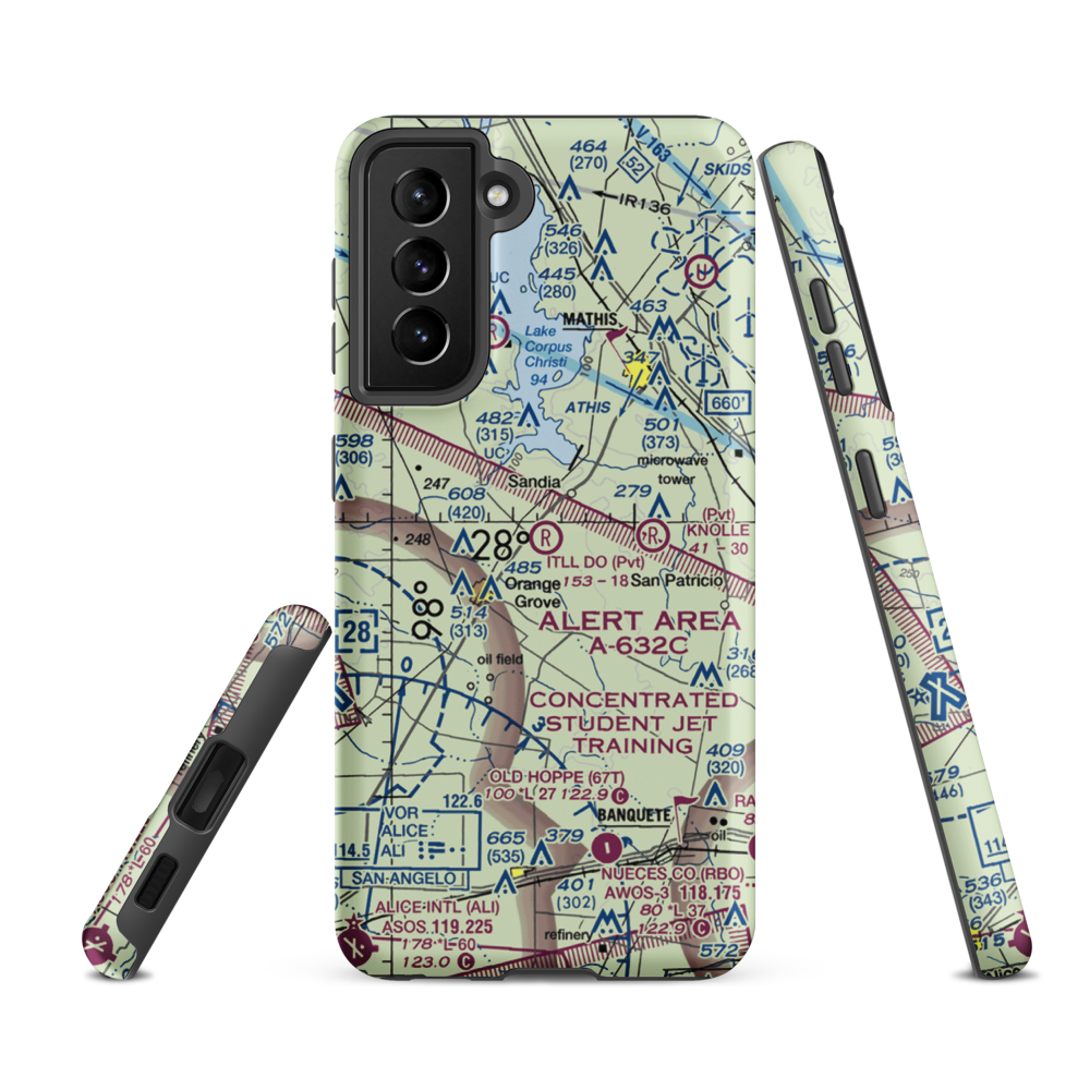 Itll Do Airfield (1XS0) VFR Sectional Samsung Phone Case Samsung Galaxy S21 Ultra model shown