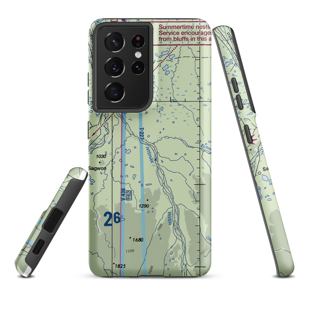 Ivishak Airport (IVH) VFR Sectional Samsung Phone Case Samsung Galaxy S21 Ultra model shown
