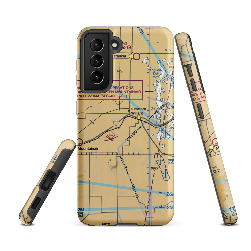 J & M Farms Airport (NM49) VFR Sectional Samsung Phone Case Samsung Galaxy S21 FE model shown