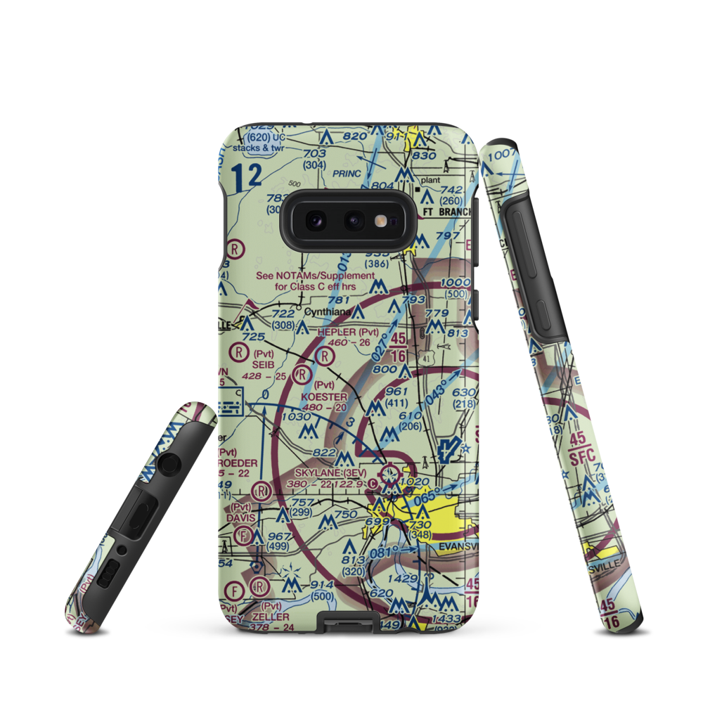 J & S Field (12IN) VFR Sectional Samsung Phone Case Samsung Galaxy S10 Plus model shown
