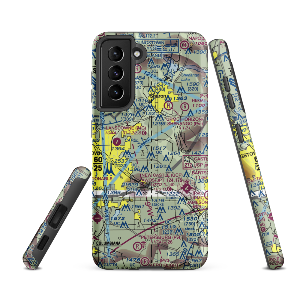 J and B Sky Ranch Airport (8OH3) VFR Sectional Samsung Phone Case Samsung Galaxy S21 FE model shown