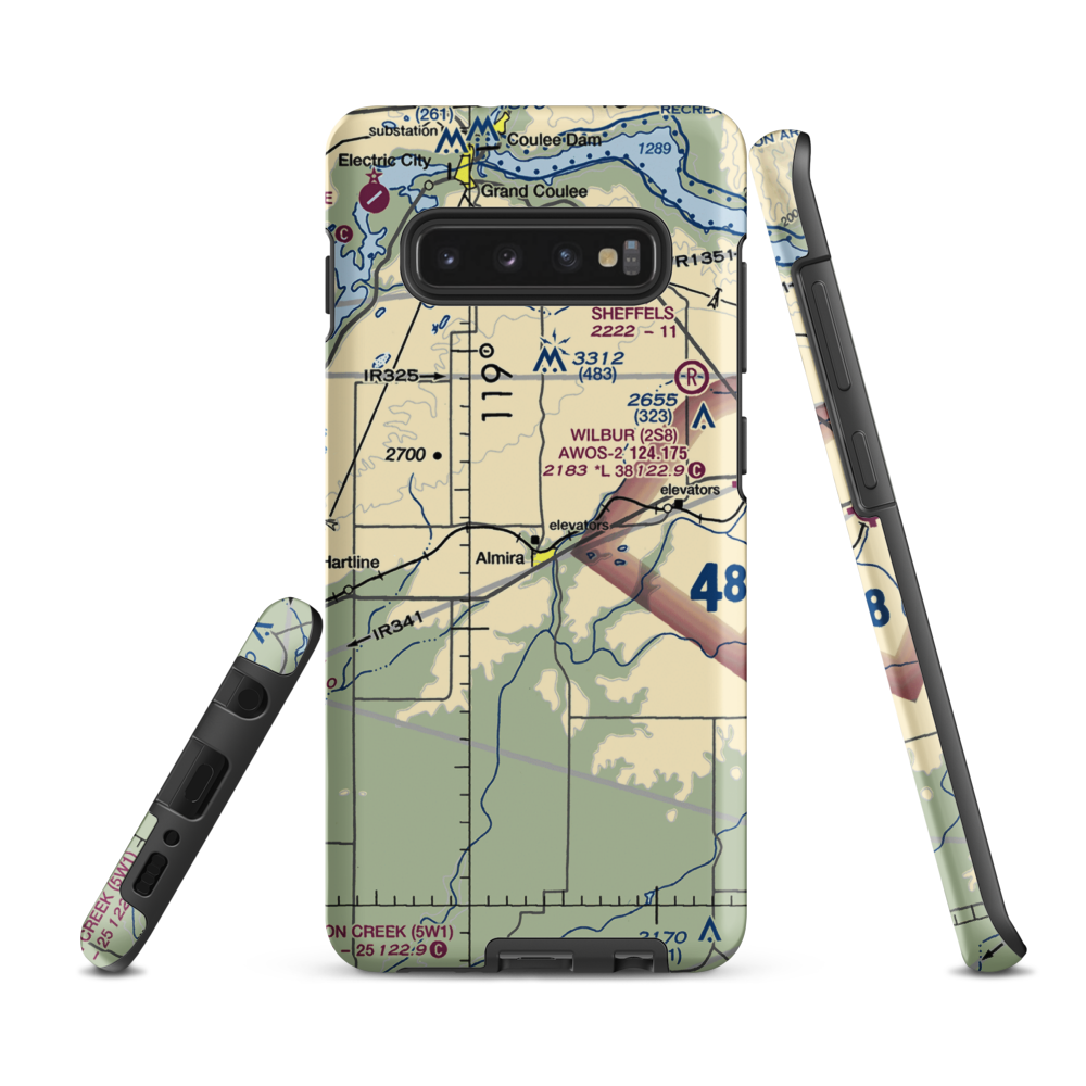 J-Z Airport (1W0) VFR Sectional Samsung Phone Case Samsung Galaxy S10 Plus model shown