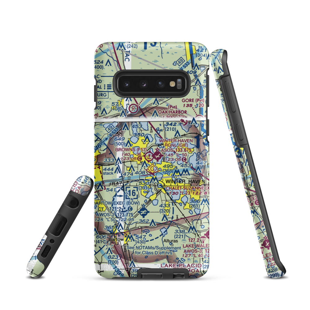 Jack Browns Seaplane Base (F57) VFR Sectional Samsung Phone Case Samsung Galaxy S10 model shown