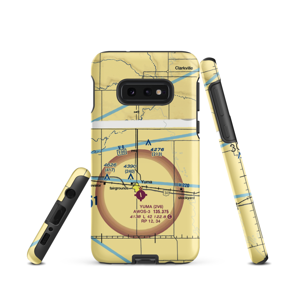 Jackson Airfield (CD05) VFR Sectional Samsung Phone Case Samsung Galaxy S10e model shown