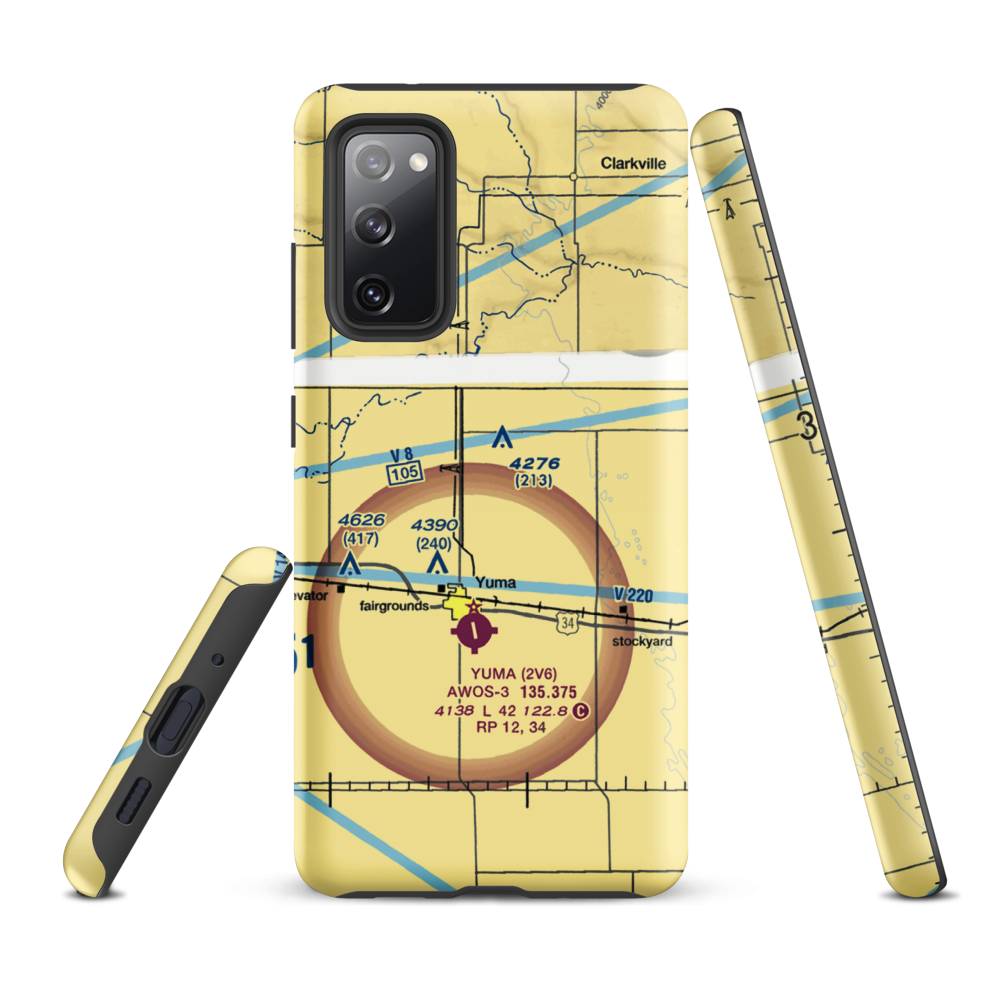 Jackson Airfield (CD05) VFR Sectional Samsung Phone Case Samsung Galaxy S20 FE model shown