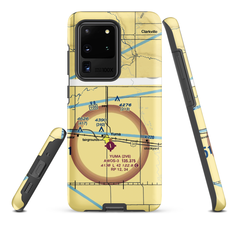 Jackson Airfield (CD05) VFR Sectional Samsung Phone Case Samsung Galaxy S20 Ultra model shown
