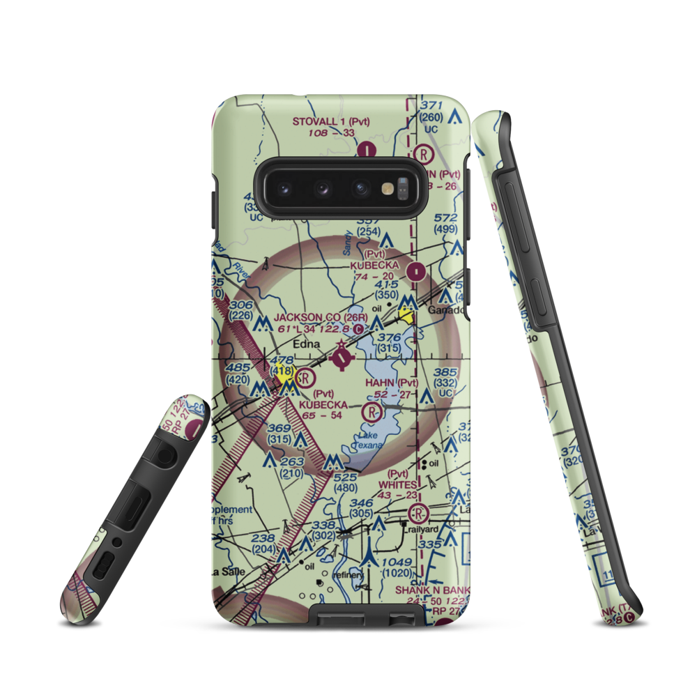 Jackson County Airport (26R) VFR Sectional Samsung Phone Case Samsung Galaxy S10 model shown