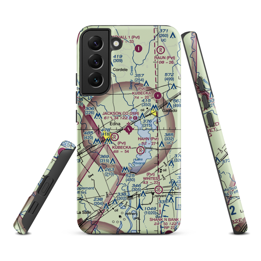 Jackson County Airport (26R) VFR Sectional Samsung Phone Case Samsung Galaxy S22 Plus model shown