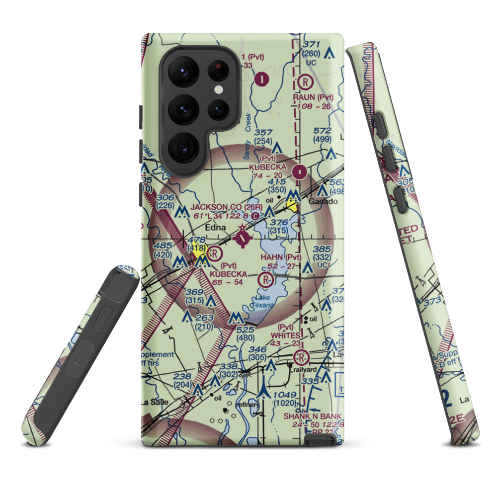 Jackson County Airport (26R) VFR Sectional Samsung Phone Case Samsung Galaxy S22 Ultra model shown