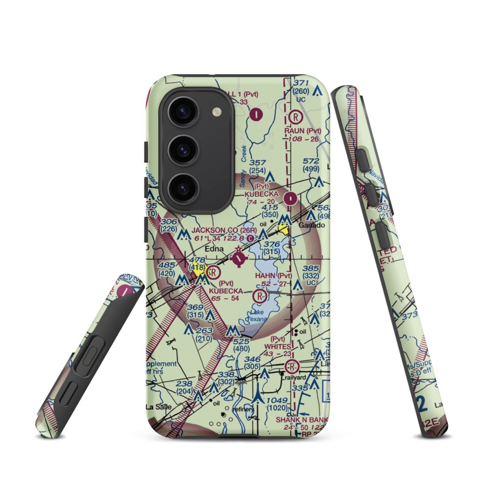 Jackson County Airport (26R) VFR Sectional Samsung Phone Case Samsung Galaxy S23 model shown