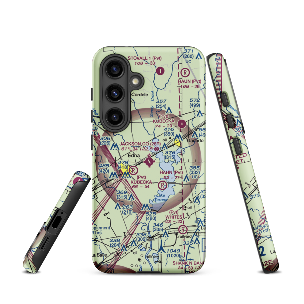 Jackson County Airport (26R) VFR Sectional Samsung Phone Case Samsung Galaxy S24 model shown