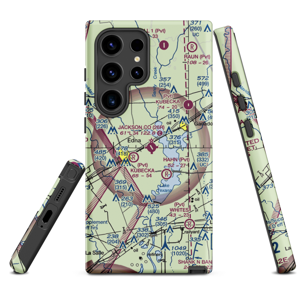 Jackson County Airport (26R) VFR Sectional Samsung Phone Case Samsung Galaxy S24 Ultra model shown
