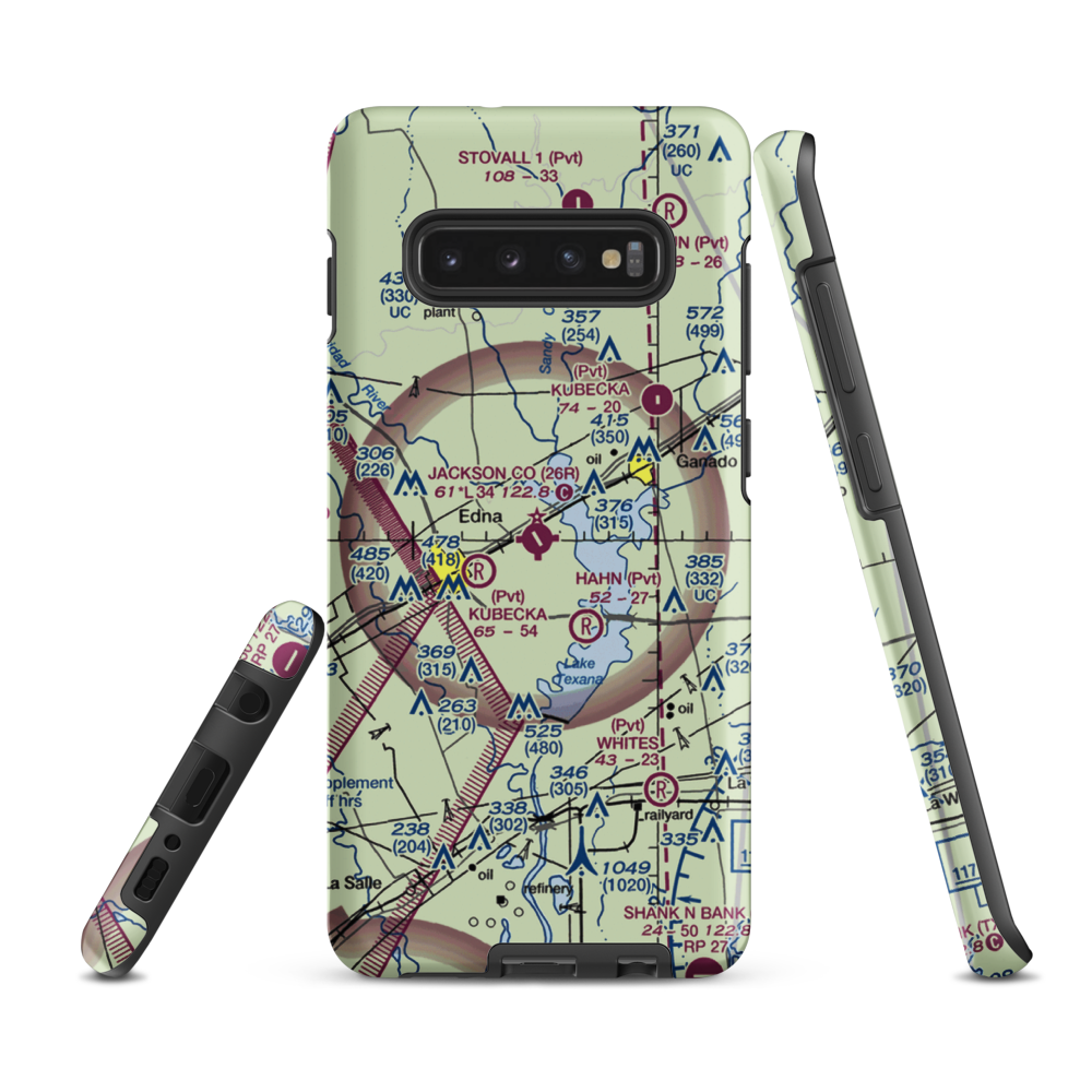 Jackson County Airport (26R) VFR Sectional Samsung Phone Case Samsung Galaxy S10 Plus model shown