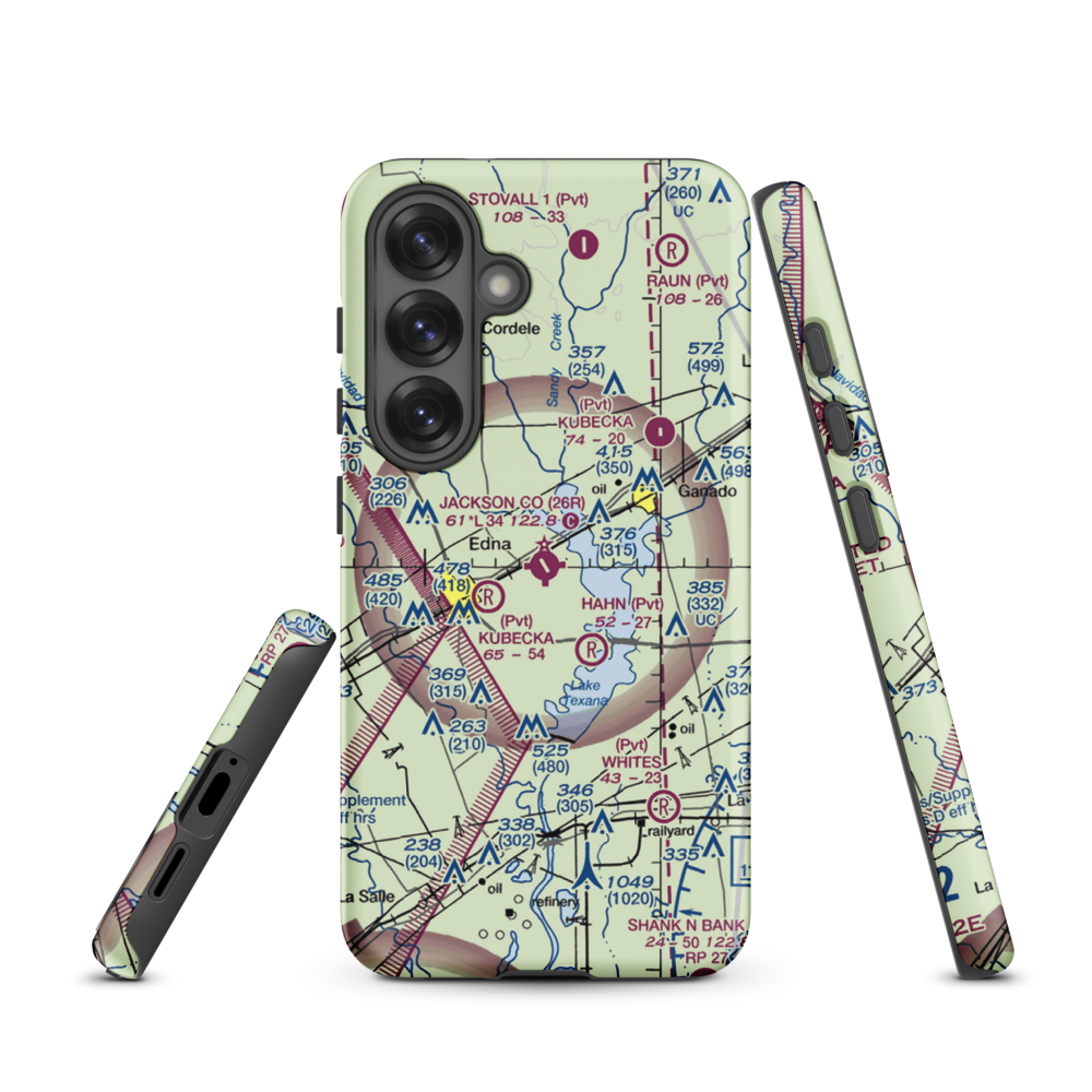 Jackson County Airport (26R) VFR Sectional Samsung Phone Case Samsung Galaxy S25 model shown