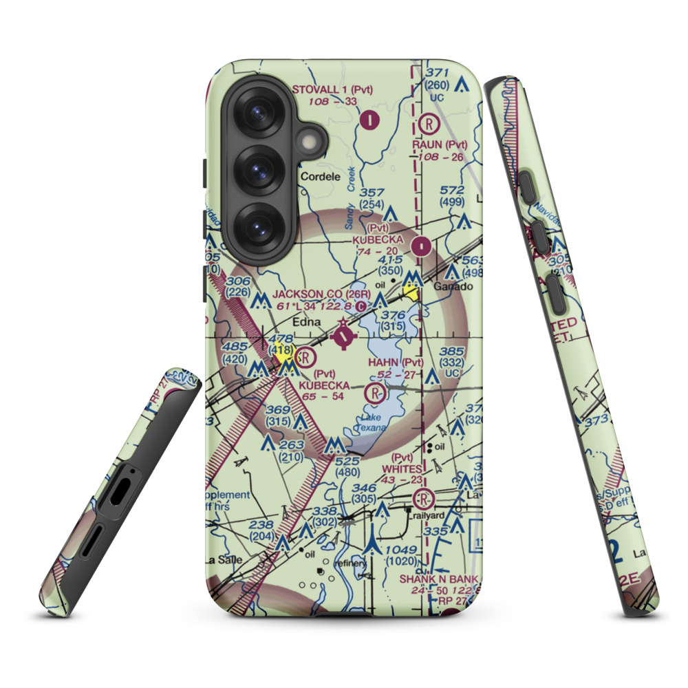 Jackson County Airport (26R) VFR Sectional Samsung Phone Case Samsung Galaxy S25 Plus model shown