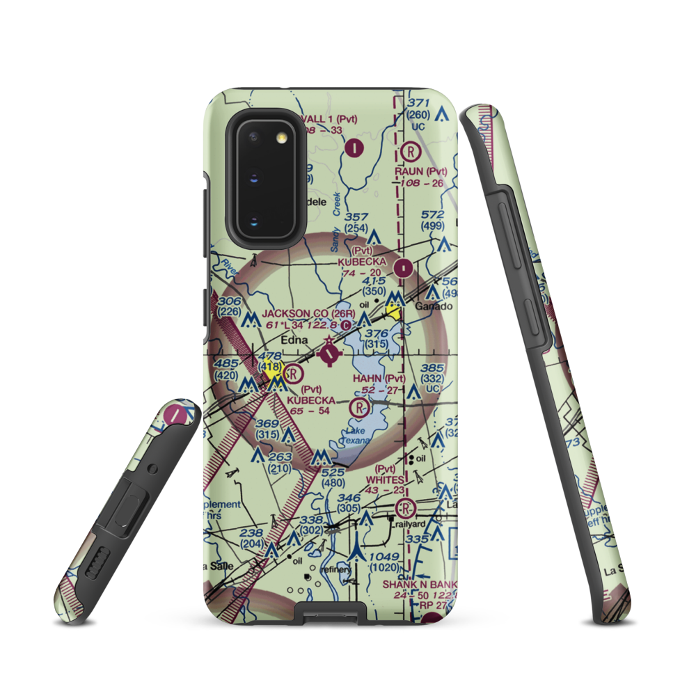 Jackson County Airport (26R) VFR Sectional Samsung Phone Case Samsung Galaxy S20 model shown