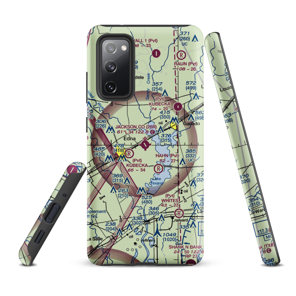 Jackson County Airport (26R) VFR Sectional Samsung Phone Case Samsung Galaxy S20 FE model shown
