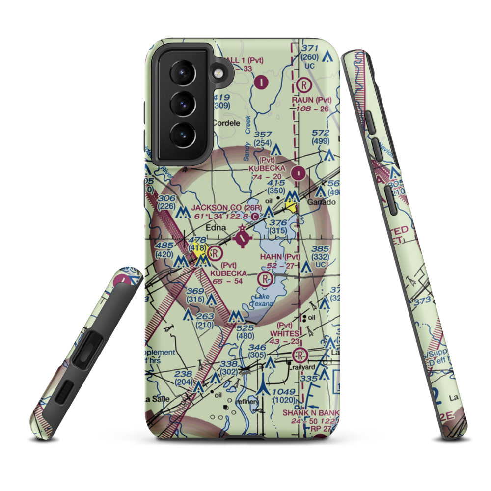 Jackson County Airport (26R) VFR Sectional Samsung Phone Case Samsung Galaxy S21 FE model shown