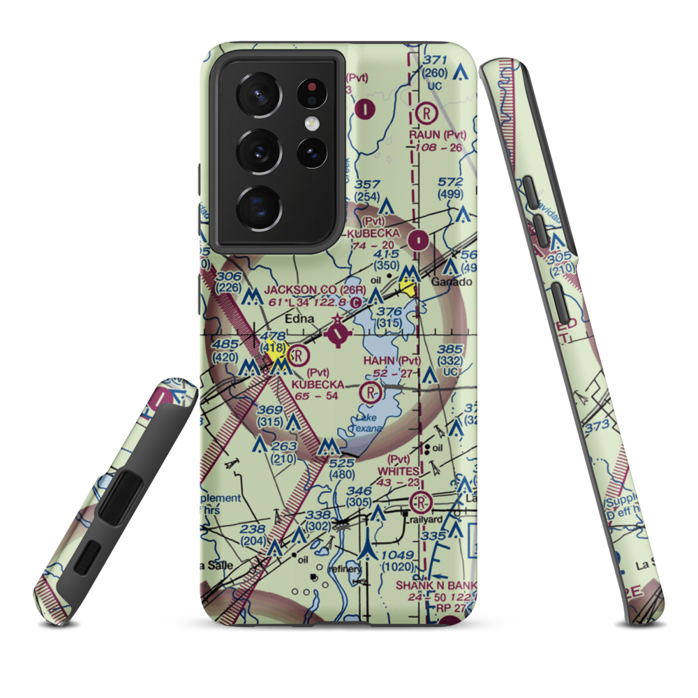 Jackson County Airport (26R) VFR Sectional Samsung Phone Case Samsung Galaxy S21 Ultra model shown