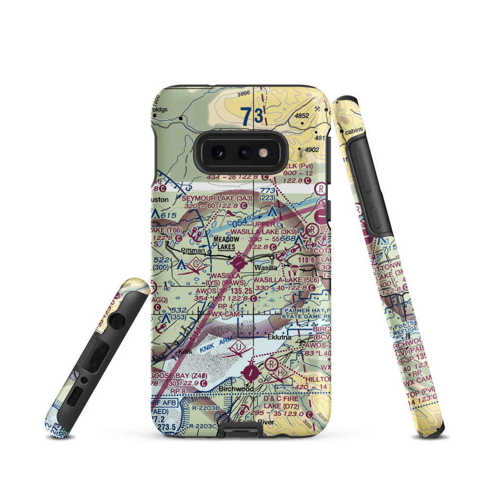Jacobsen Lake Seaplane Base (AK43) VFR Sectional Samsung Phone Case Samsung Galaxy S10 Plus model shown