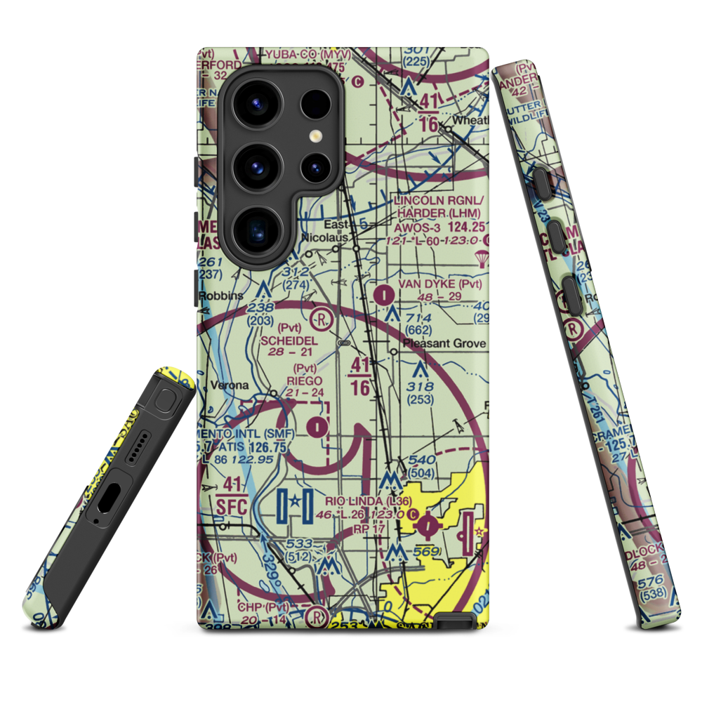 James Brothers Airport (59CN) VFR Sectional Samsung Phone Case Samsung Galaxy S24 Ultra model shown