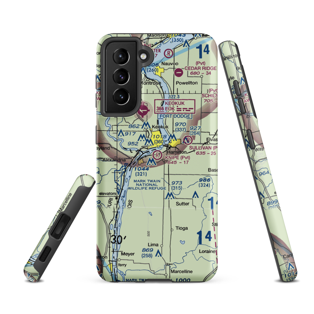 Jan Knipe Airport (95IS) VFR Sectional Samsung Phone Case Samsung Galaxy S21 FE model shown