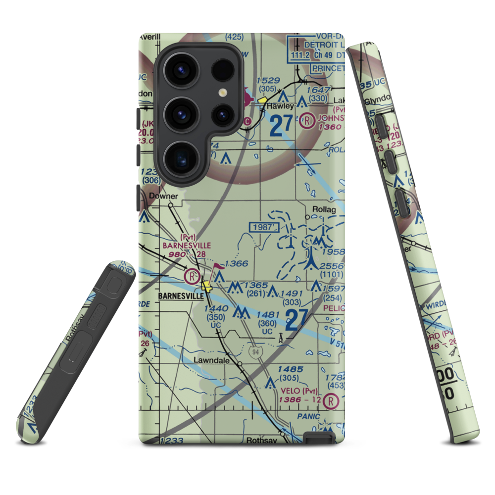 Janssen Airport (9MN5) VFR Sectional Samsung Phone Case Samsung Galaxy S23 Ultra model shown
