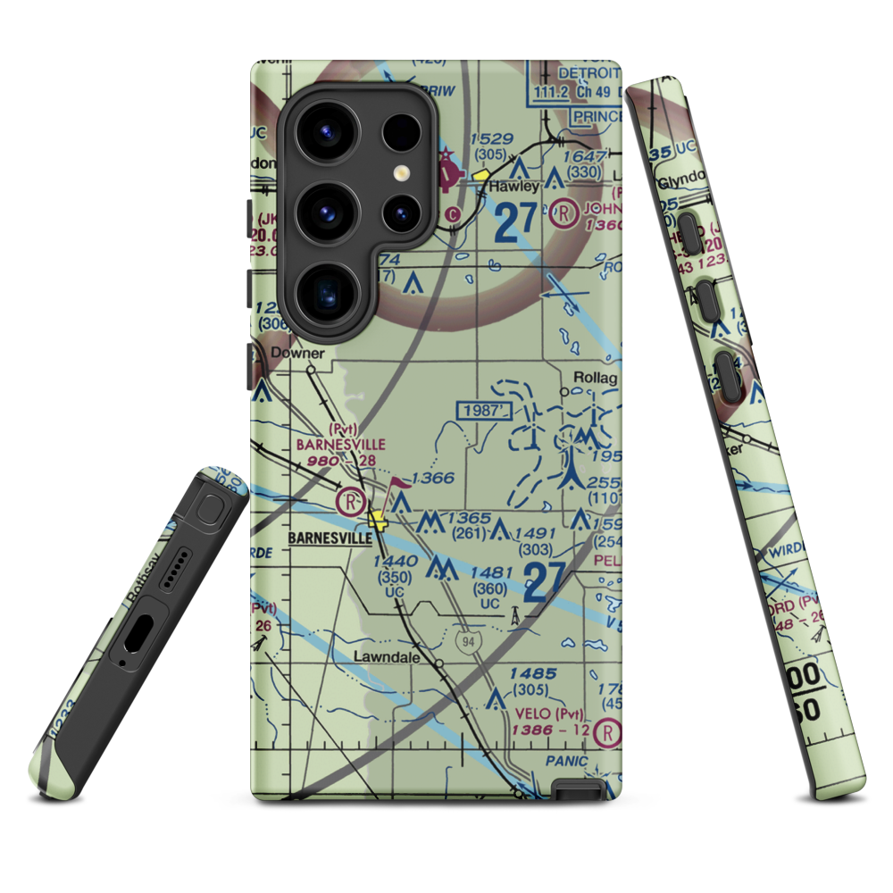 Janssen Airport (9MN5) VFR Sectional Samsung Phone Case Samsung Galaxy S24 Ultra model shown