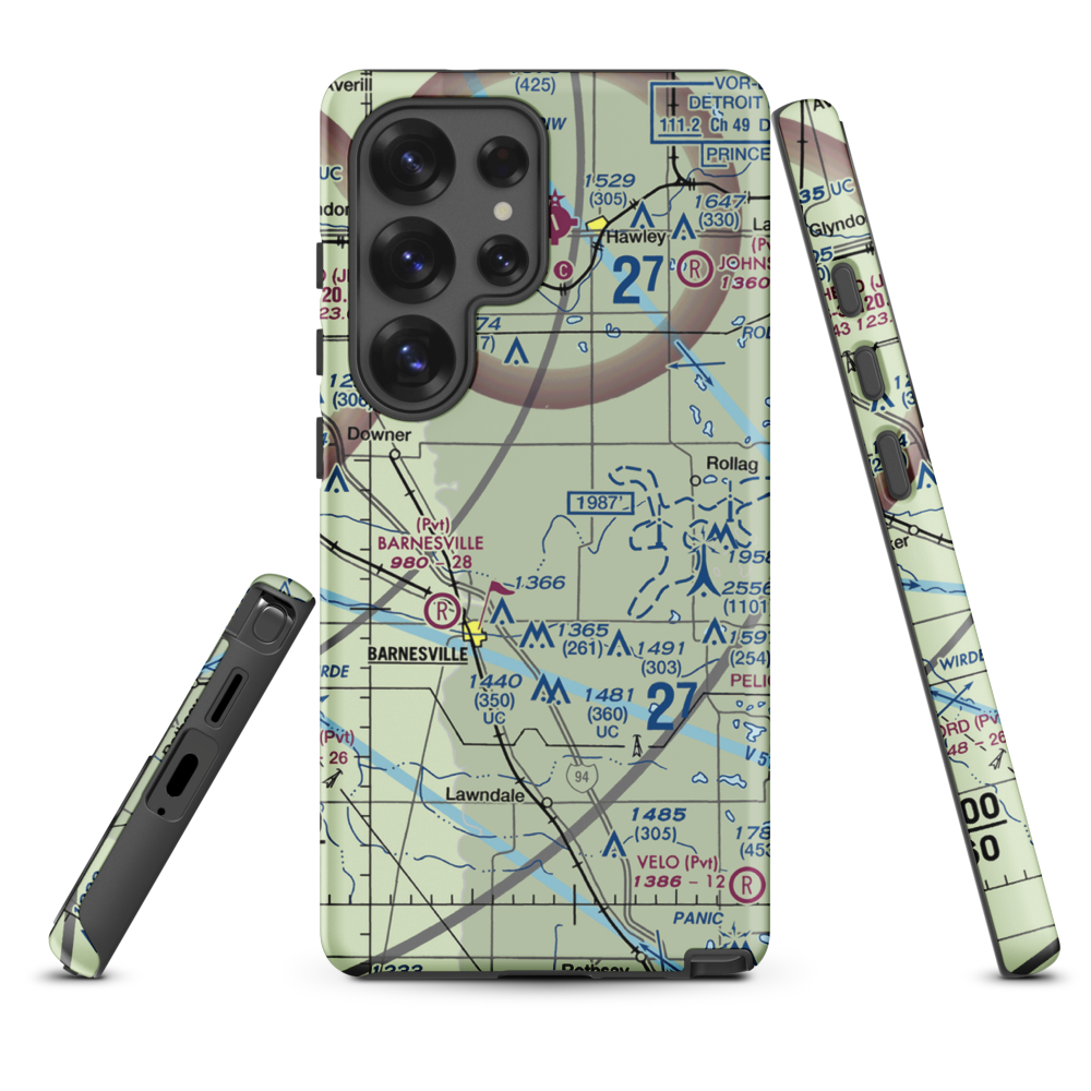 Janssen Airport (9MN5) VFR Sectional Samsung Phone Case Samsung Galaxy S25 Ultra model shown