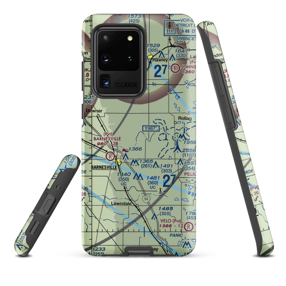 Janssen Airport (9MN5) VFR Sectional Samsung Phone Case Samsung Galaxy S20 Ultra model shown