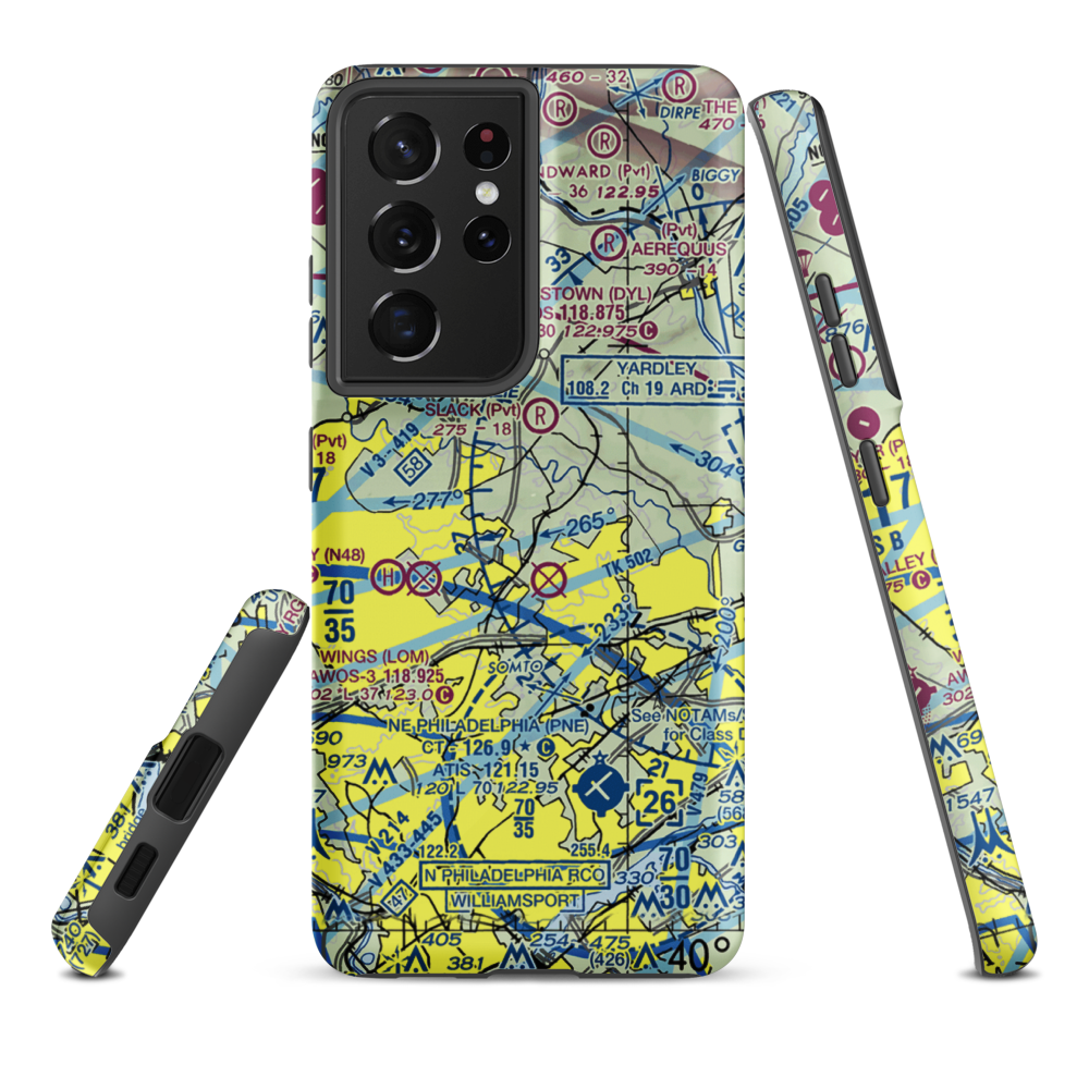 Jarrett Airport (5PN7) VFR Sectional Samsung Phone Case Samsung Galaxy S21 Ultra model shown