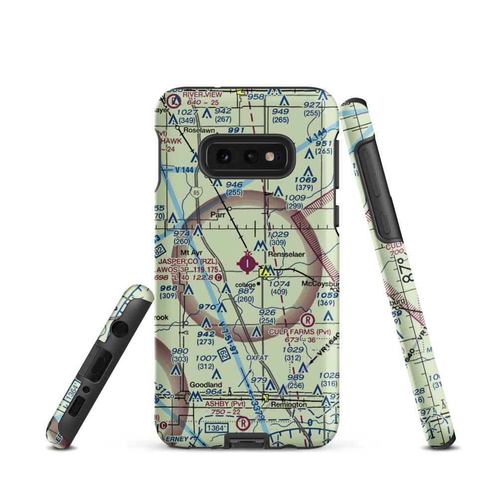 Jasper County Airport (RZL) VFR Sectional Samsung Phone Case Samsung Galaxy S10e model shown