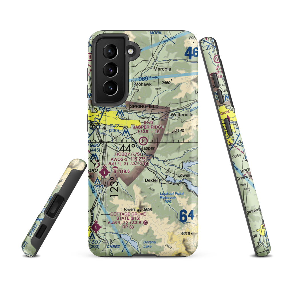Jasper Ridge Airstrip (36OR) VFR Sectional Samsung Phone Case Samsung Galaxy S21 Ultra model shown