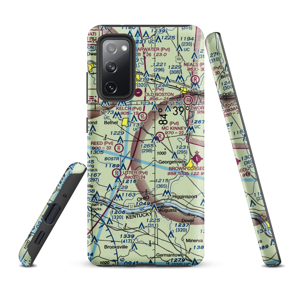 Jbr Airport (2OH7) VFR Sectional Samsung Phone Case Samsung Galaxy S20 FE model shown