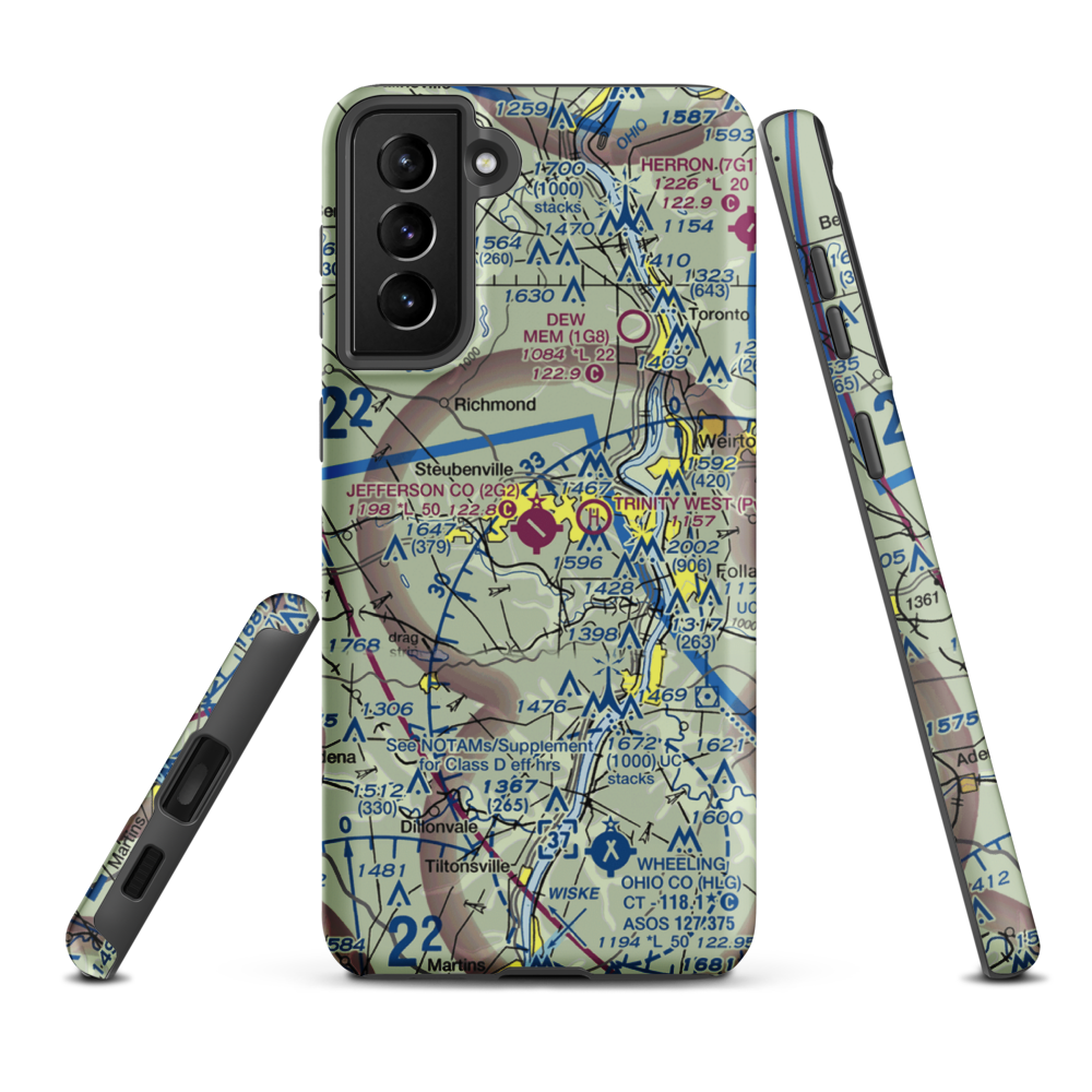 Jefferson County Airpark (2G2) VFR Sectional Samsung Phone Case Samsung Galaxy S21 Plus model shown