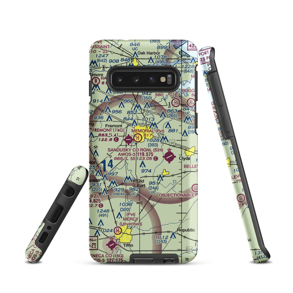 Jenkins Airport (9OA7) VFR Sectional Samsung Phone Case Samsung Galaxy S10 model shown