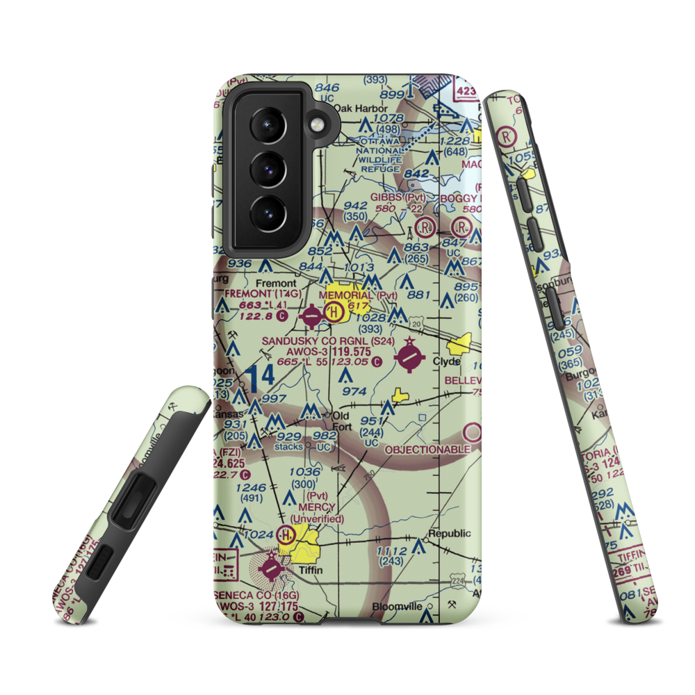 Jenkins Airport (9OA7) VFR Sectional Samsung Phone Case Samsung Galaxy S21 FE model shown