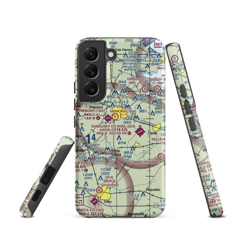 Jenkins Airport (9OA7) VFR Sectional Samsung Phone Case Samsung Galaxy S22 model shown