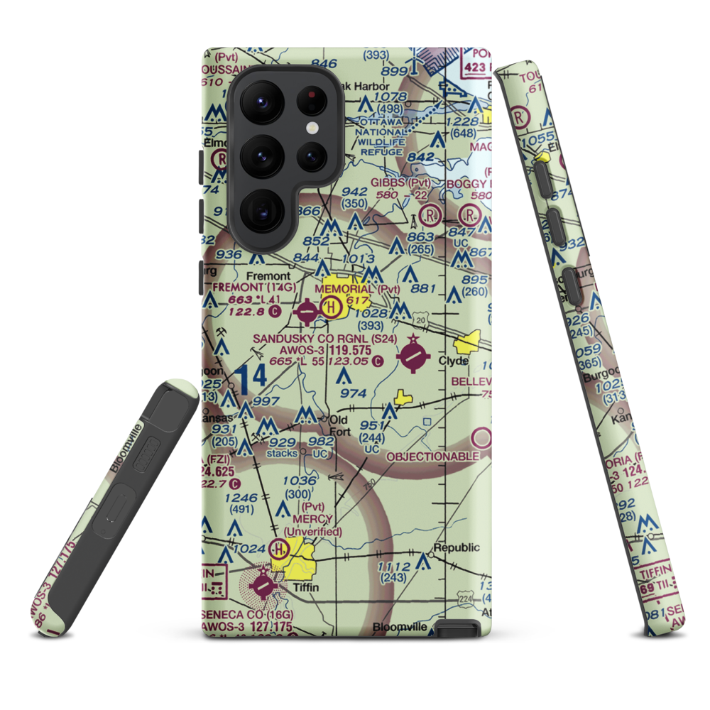 Jenkins Airport (9OA7) VFR Sectional Samsung Phone Case Samsung Galaxy S22 Ultra model shown